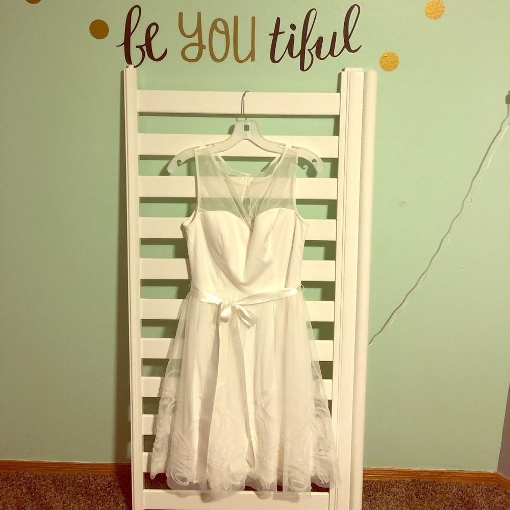 Illusion Sweetheart Neckline Dress